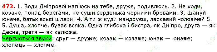 Вправа 473 українська мова 5 клас Глазова 2018