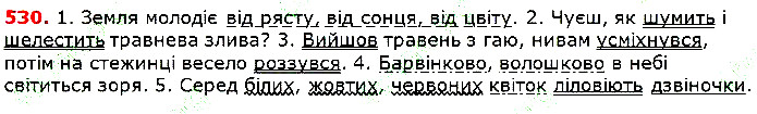 Вправа 530 українська мова 5 клас Глазова 2018