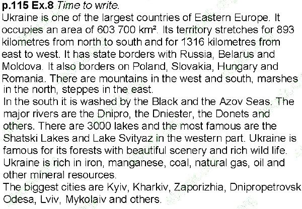 Р .115_Ex.8 англійська мова 5 клас Калинина Самойлюкевич 2013