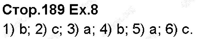 Сторінка 189 Вправа 8 англійська мова 5 клас Несвіт 2013