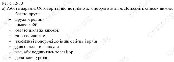 Сторінка 12 Вправа 1 англійська мова 5 клас Несвіт 2013