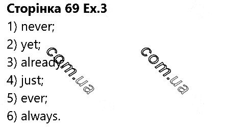 Сторінка 69 Вправа 3 англійська мова 5 клас Несвіт 2018