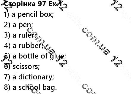 Сторінка 97 Вправа 1 англійська мова 5 клас Несвіт 2018