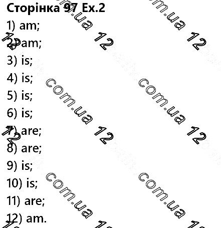 Сторінка 97 Вправа 2 англійська мова 5 клас Несвіт 2018