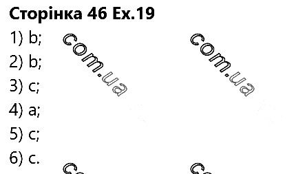 Сторінка 46 Вправа 19 англійська мова 5 клас Несвіт 2018