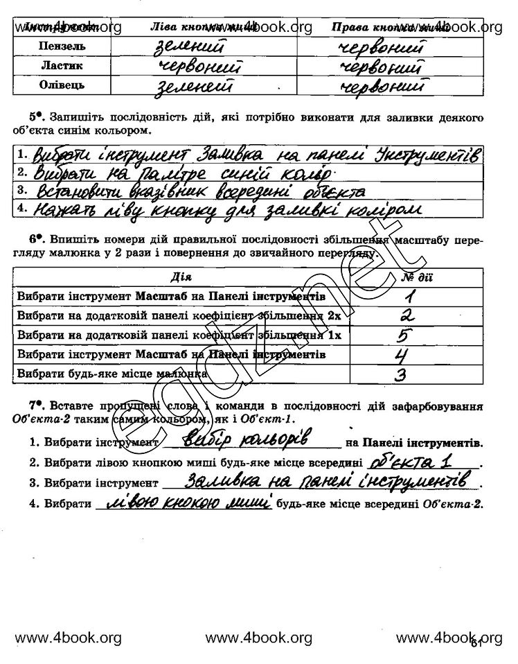 Сторінка 61 інформатика 5 клас Ривкінд 2014