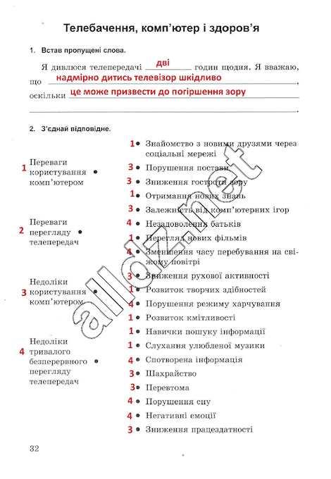 Сторінка 32 основи здоров'я 5 клас Бойченко 2013