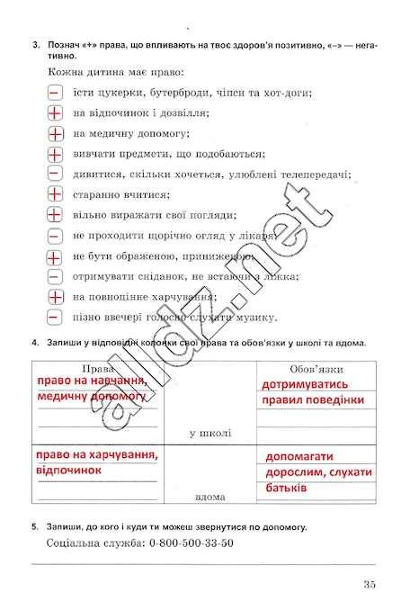 Сторінка 35 основи здоров'я 5 клас Бойченко 2013