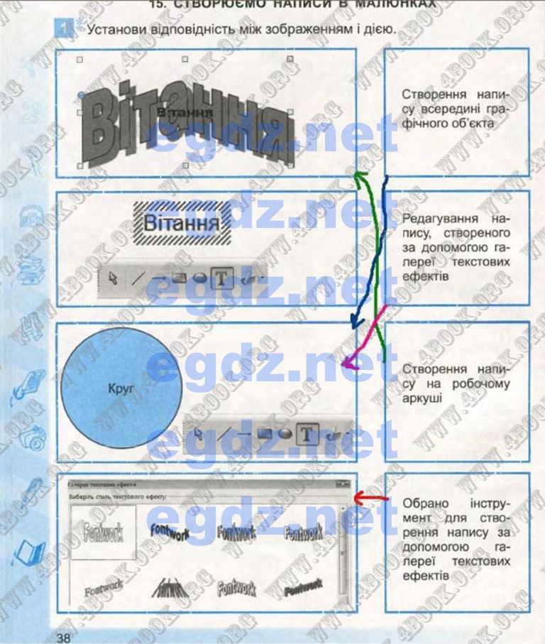 Сторінка 38 інформатика 4 клас Коршунова 2015