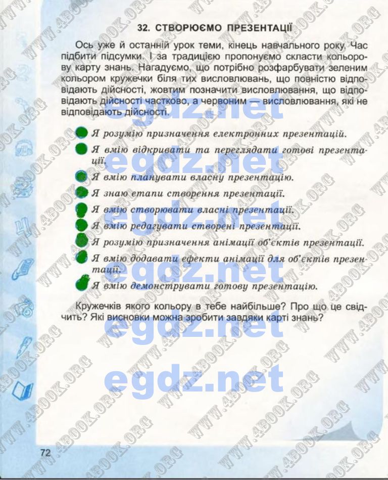 Сторінка 72 інформатика 4 клас Коршунова 2015