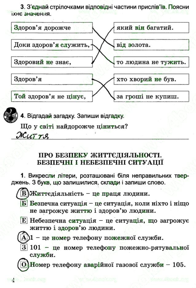 Сторінка 4 основи здоров'я 4 клас Гнатюк 2015