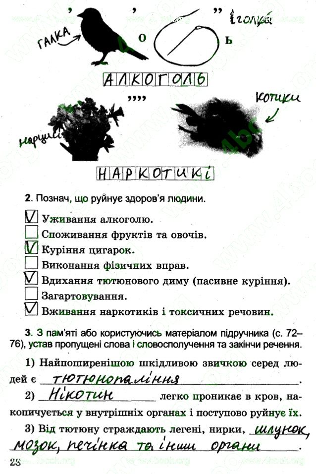 Сторінка 28 основи здоров'я 4 клас Гнатюк 2015
