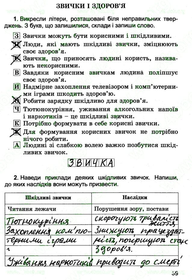 Сторінка 59 основи здоров'я 4 клас Гнатюк 2015