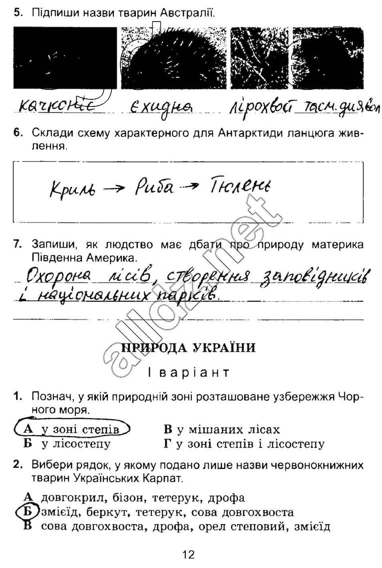 Сторінка 12 природознавство 4 клас Гільберг 2015