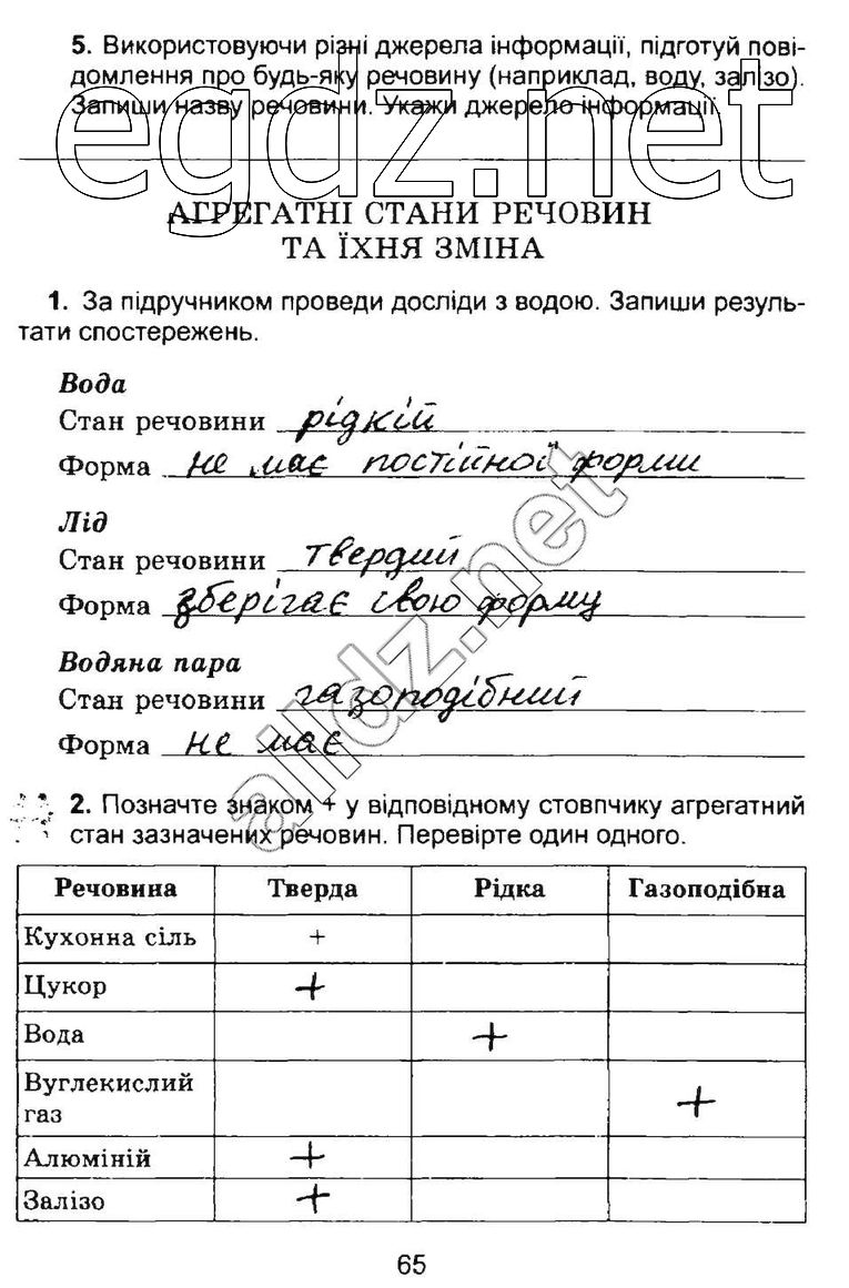 Сторінка 65 природознавство 4 клас Гільберг 2015