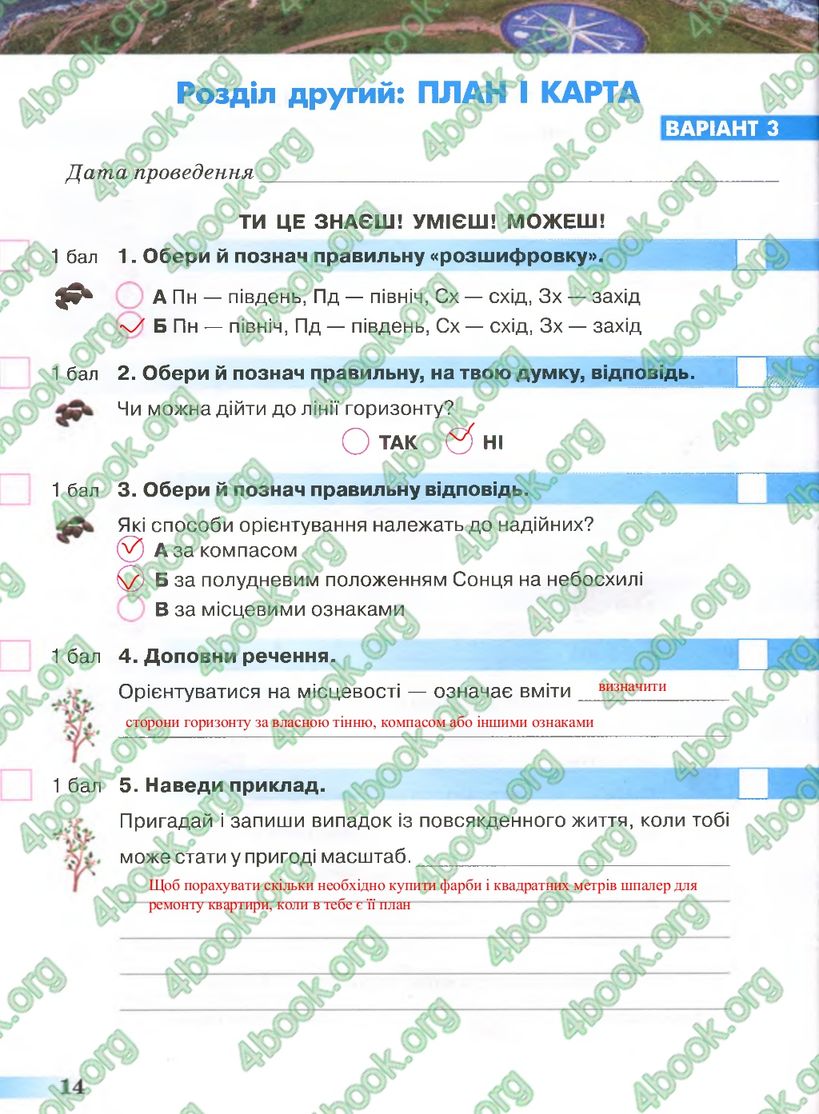Сторінка 14 природознавство 4 клас Грущинська 2015