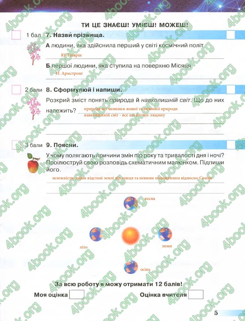 Сторінка 5 природознавство 4 клас Грущинська 2015