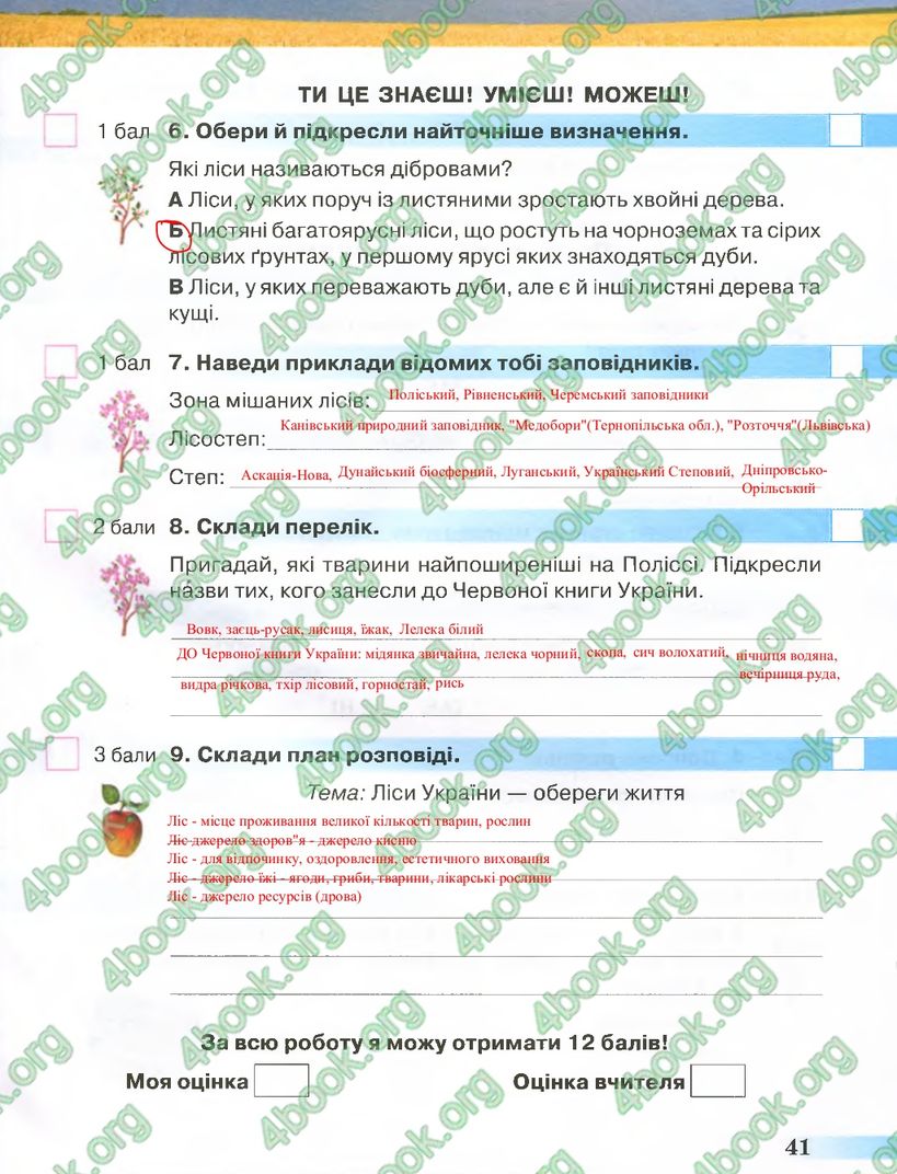 Сторінка 41 природознавство 4 клас Грущинська 2015