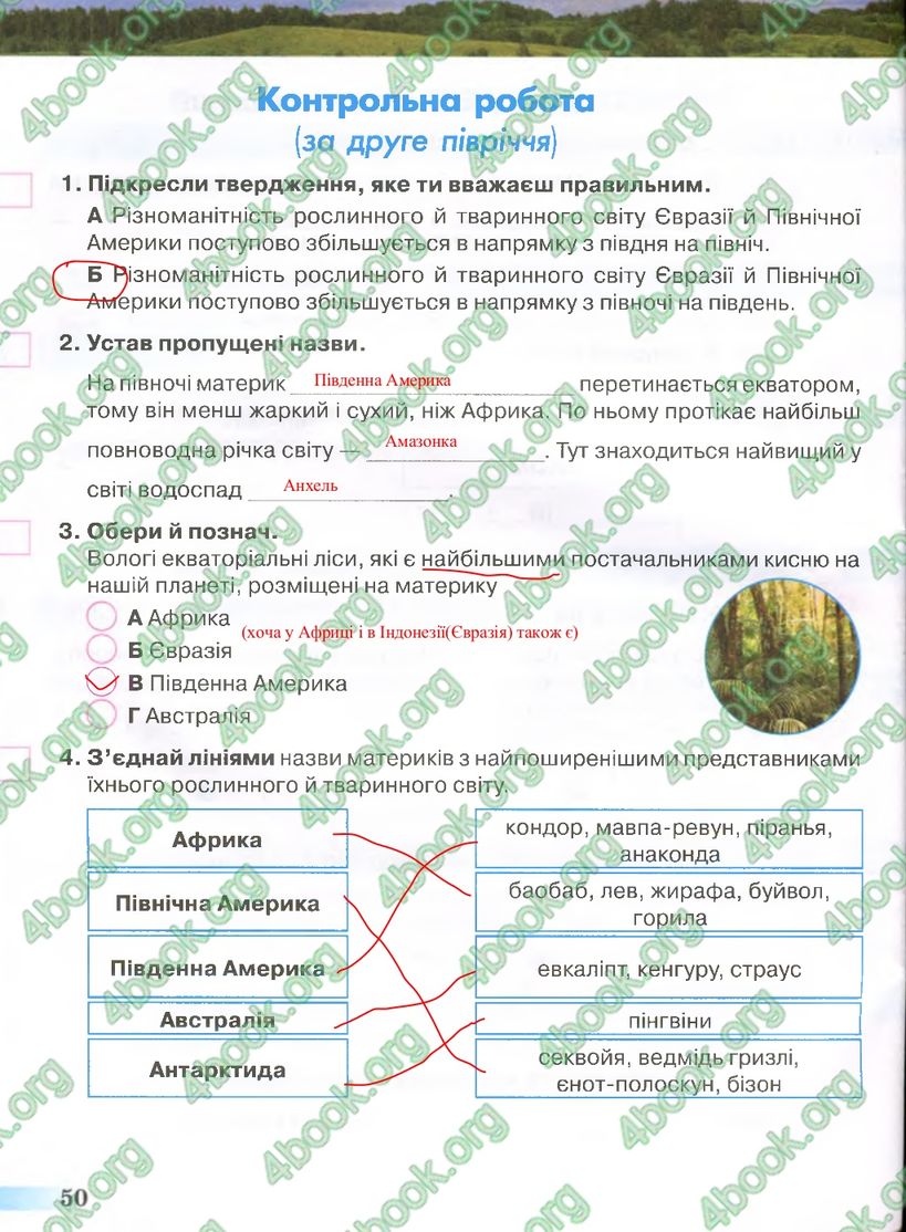 Сторінка 50 природознавство 4 клас Грущинська 2015