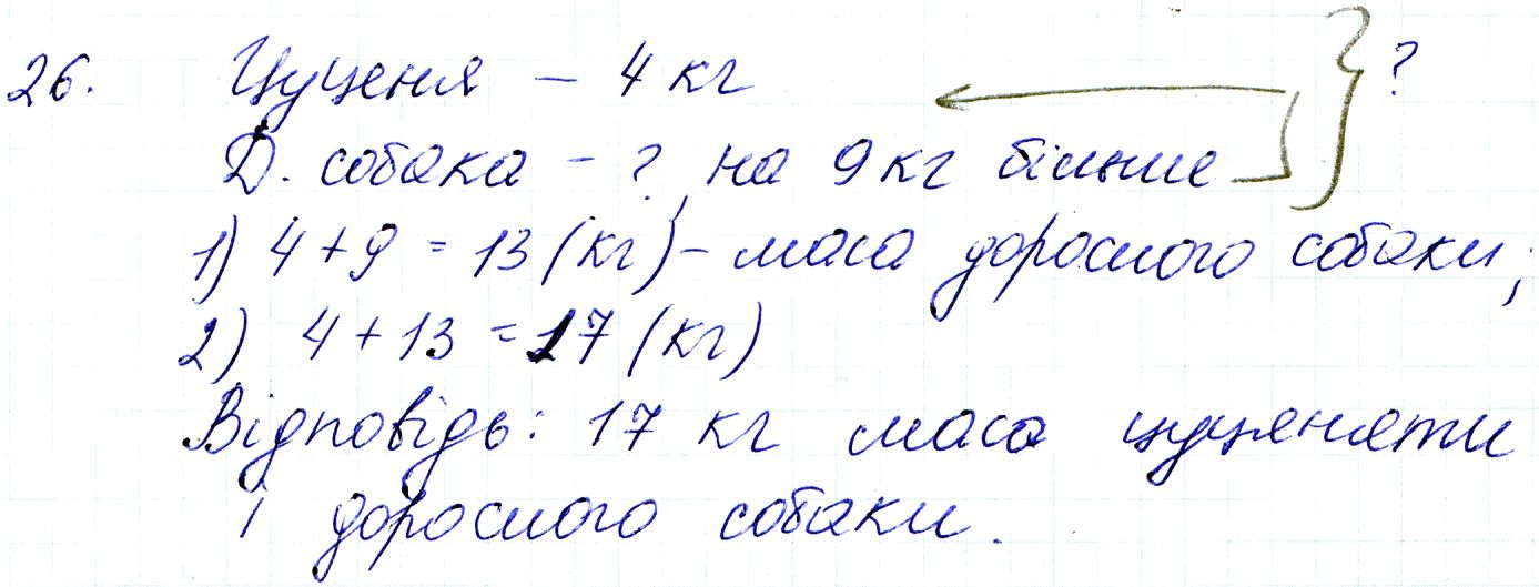 Вправа 26 Частина 1 Математика 3 клас Оляницька 2020
