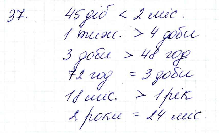 Вправа 37 Частина 1 Математика 3 клас Оляницька 2020