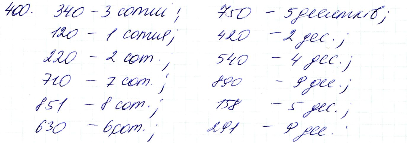 Вправа 400 Частина 1 Математика 3 клас Оляницька 2020
