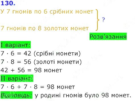 Вправа 130 Частина 2 Математика 3 клас Оляницька 2020