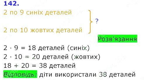 Вправа 142 Частина 2 Математика 3 клас Оляницька 2020