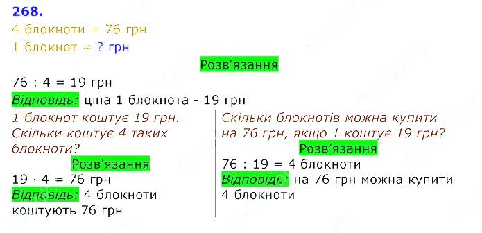 Вправа 268 Частина 2 Математика 3 клас Оляницька 2020