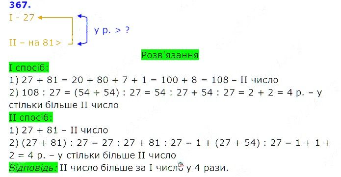 Вправа 367 Частина 2 Математика 3 клас Оляницька 2020