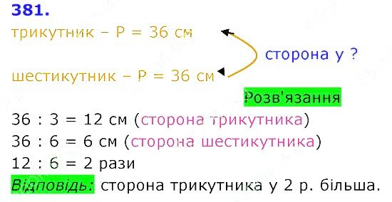 Вправа 381 Частина 2 Математика 3 клас Оляницька 2020