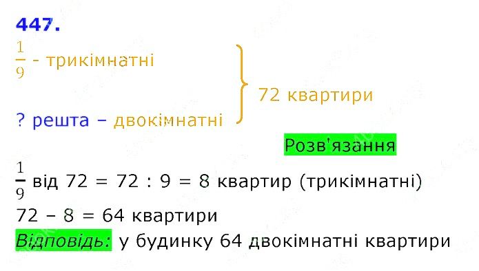 Вправа 447 Частина 2 Математика 3 клас Оляницька 2020