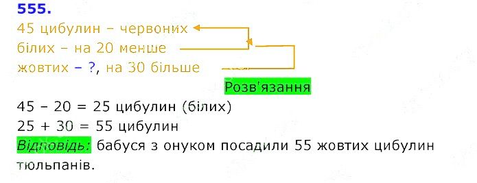 Вправа 555 Частина 2 Математика 3 клас Оляницька 2020