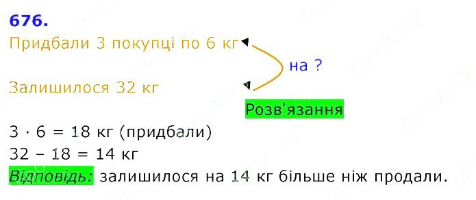 Вправа 676 Частина 2 Математика 3 клас Оляницька 2020