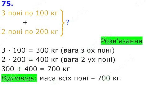 Вправа 75 Частина 2 Математика 3 клас Оляницька 2020