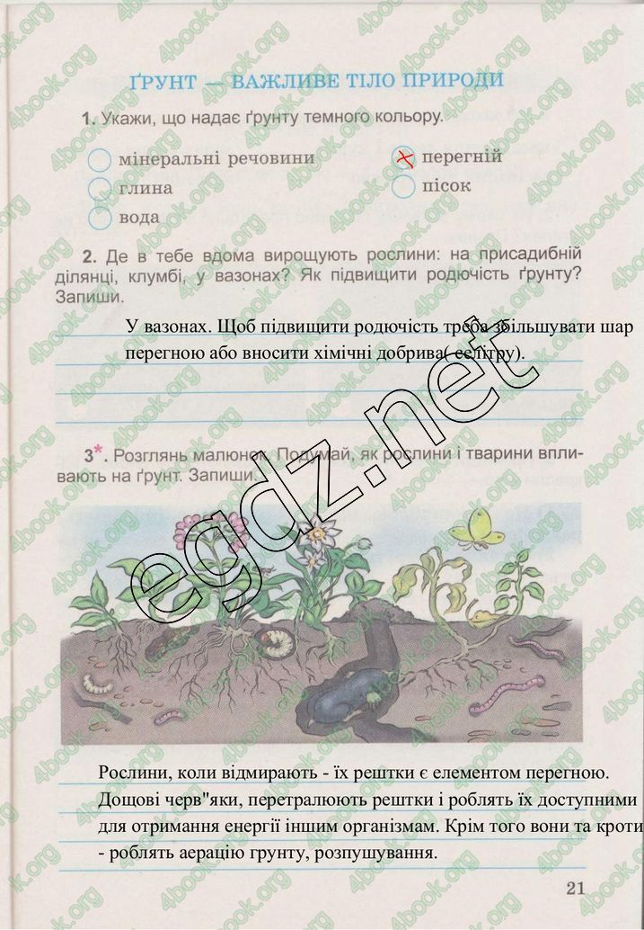 Сторінка 21 природознавство 3 клас Гільберг 2015