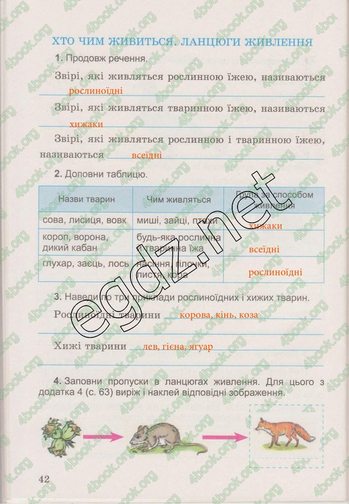 Сторінка 42 природознавство 3 клас Гільберг 2015