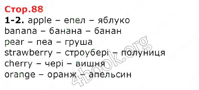 Сторінка 88 (1-2) англійська мова 2 клас Карпюк НУШ 2019