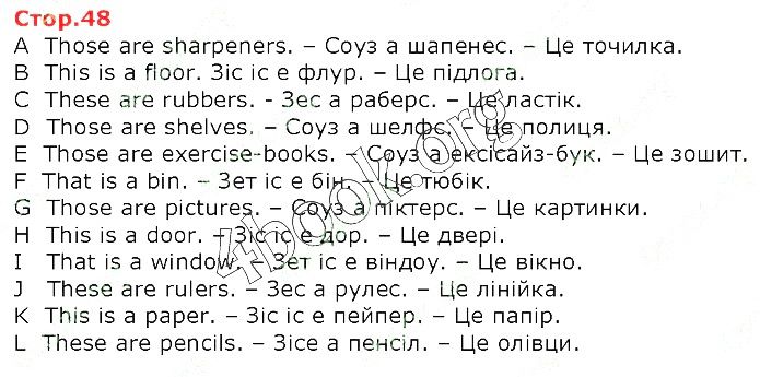 Сторінка 48 англійська мова 2 клас Карпюк НУШ 2019