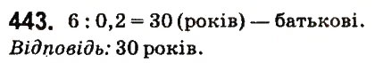 Вправа 443 математика 6 клас Істер 2014