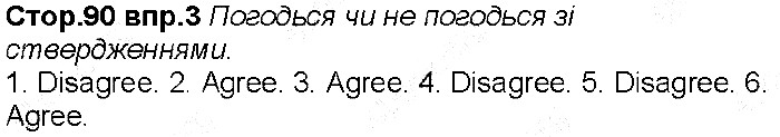 Сторінка 90 вправа 3 англійська мова 6 клас Несвіт 2014