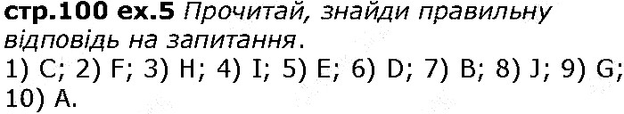 Сторінка 100  вправа 5 англійська мова 6 клас Карпюк 2014