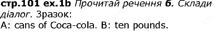 Сторінка 101 вправа 1b англійська мова 6 клас Карпюк 2014