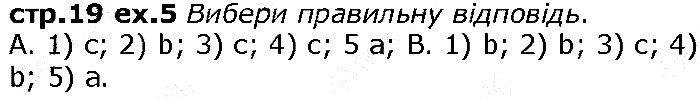 Сторінка 19  вправа 5 англійська мова 6 клас Карпюк 2014