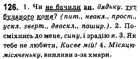 Вправа 126 українська мова 6 клас Ворон 2014