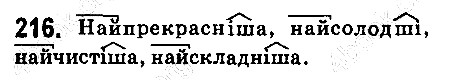 Вправа 216 українська мова 6 клас Ворон 2014