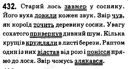 Вправа 432 українська мова 6 клас Ворон 2014