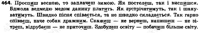 Вправа 464 українська мова 6 клас Ворон 2014