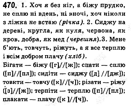 Вправа 470 українська мова 6 клас Ворон 2014
