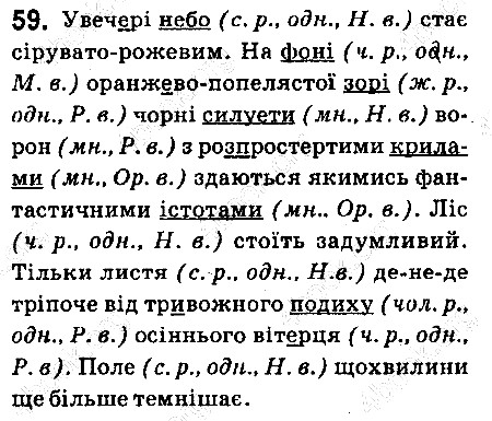 Вправа 59 українська мова 6 клас Ворон 2014
